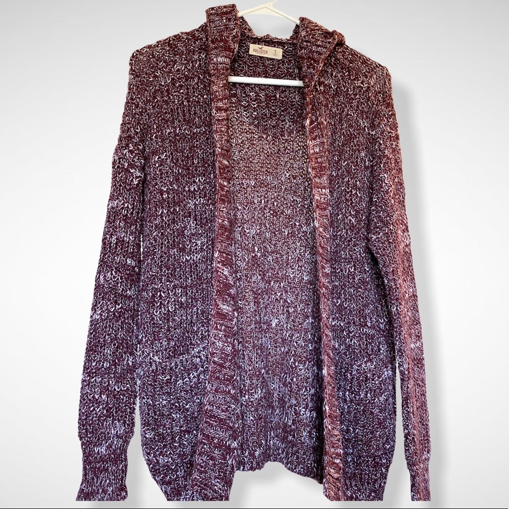 Hollister Marble Knit Hooded Cardigan